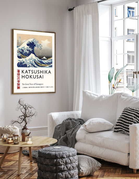 The Great Wave by Katsushika Hokusai Poster, Katsushika Hokusai wall decor, Hokusai wall art, Japanese Art print, Katsushika Hokusai print