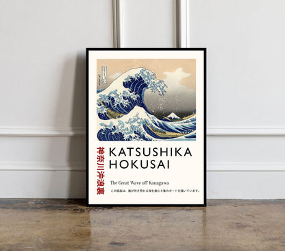 The Great Wave by Katsushika Hokusai Poster, Katsushika Hokusai wall decor, Hokusai wall art, Japanese Art print, Katsushika Hokusai print