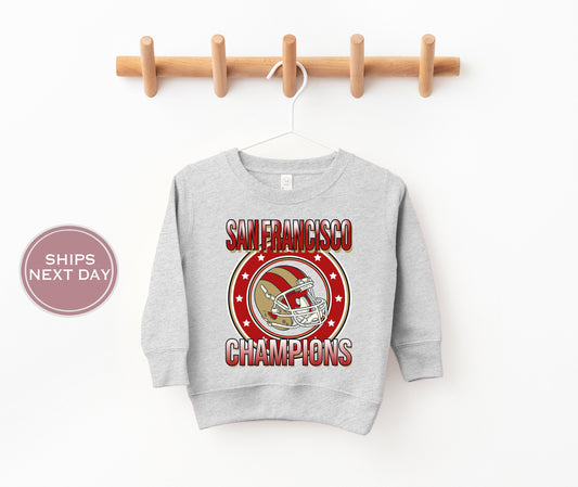 San Francisco Football Sweatshirt, Vintage San Francisco Crewneck, Retro San Francisco Sweatshirt, San Francisco Toddler Crewneck