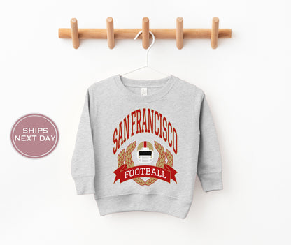 San Francisco Football Sweatshirt, Vintage San Francisco Crewneck, Retro San Francisco Sweatshirt, San Francisco Toddler Crewneck