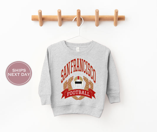 San Francisco Football Sweatshirt, Vintage San Francisco Crewneck, Retro San Francisco Sweatshirt, San Francisco Toddler Crewneck