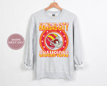 Kansas City Football Sweatshirt, Vintage Kansas City Crewneck, Retro Kansas City Sweatshirt, Kansas City Toddler Crewneck