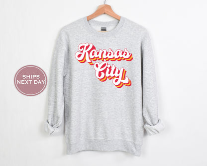 Kansas City Football Sweatshirt, Vintage Kansas City Crewneck, Retro Kansas City Sweatshirt, Kansas City Toddler Crewneck