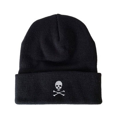 Cross Bones Embroidered Beanie Skull Winter Hat