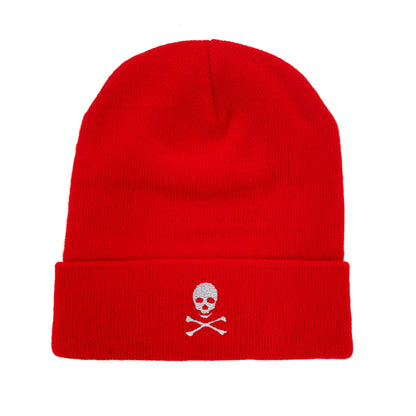 Cross Bones Embroidered Beanie Skull Winter Hat