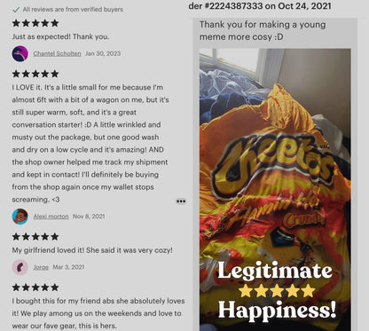 Hot Cheetos Oversized Blanket-Hoodie | Plush Fleece Giant Hoodie Blanket |  Flamin' Hot Wearable Blanket Gift | Free Express Shipping