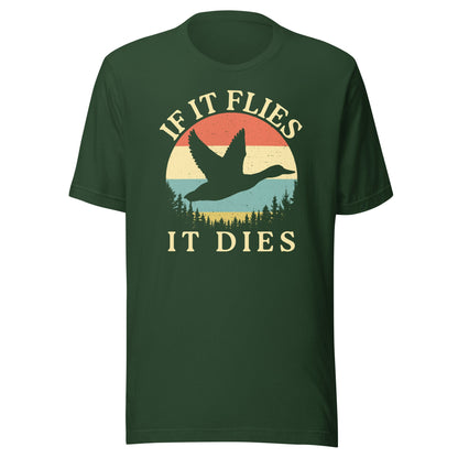 Duck hunting shirt, If It Flies It Dies, duck hunting gifts, bird hunting gifts for men, funny hunting t shirt, Retro vintage hunting shirt