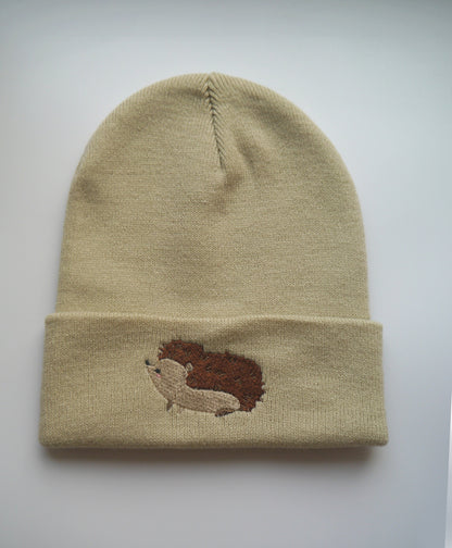 Cute Hedgehog Embroidered Beanie - Free Delivery - More Colours