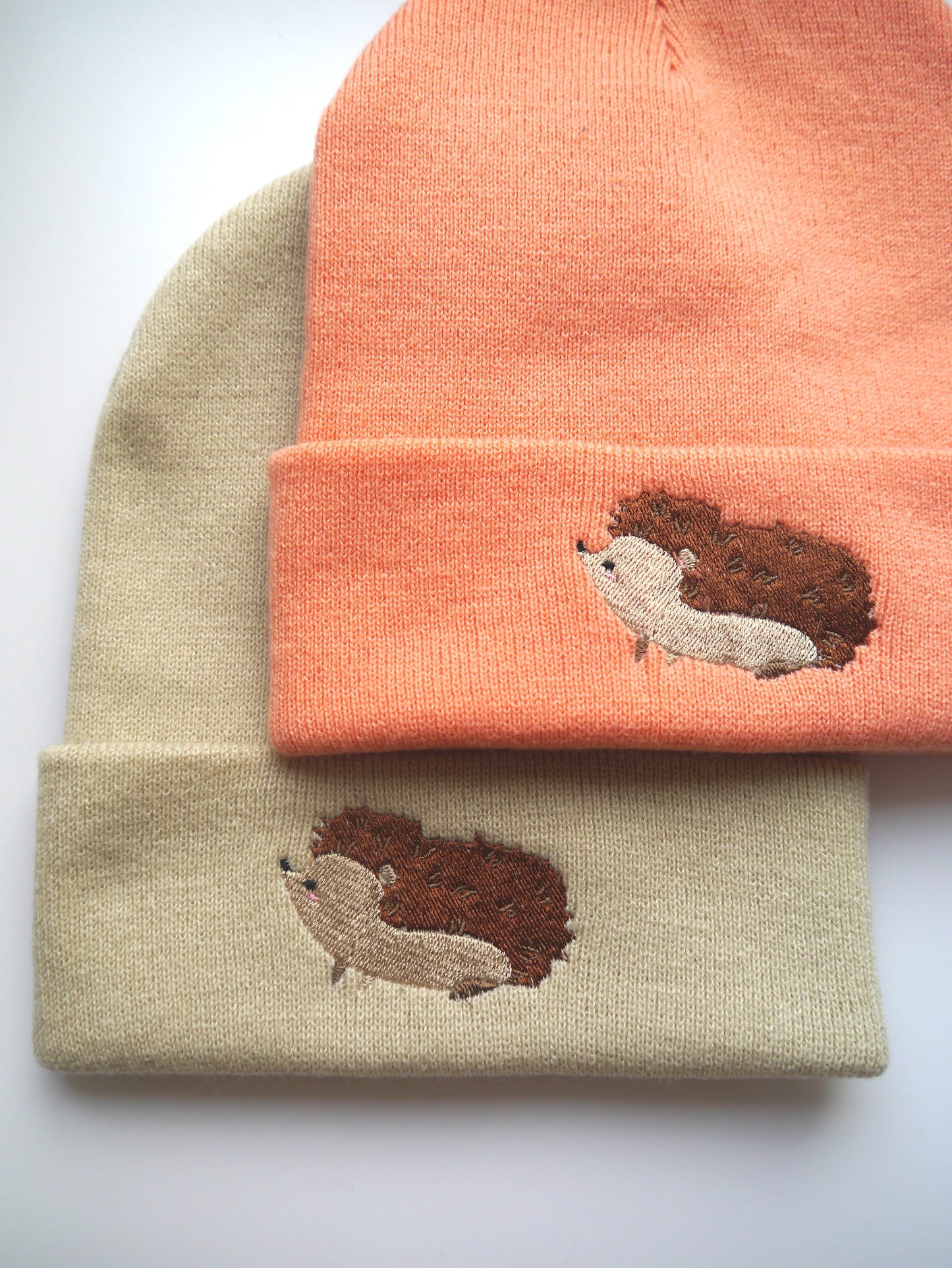 Cute Hedgehog Embroidered Beanie - Free Delivery - More Colours