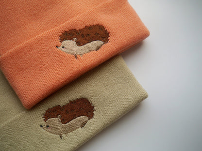 Cute Hedgehog Embroidered Beanie - Free Delivery - More Colours