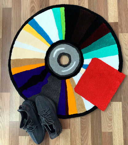 CD RUG/Custom rugs/Tufting rug/bedroom rug/aesthetic rug/handmade rug/album rug/logo rug/character rug/hypebeast rug/cool rugs/rap rug