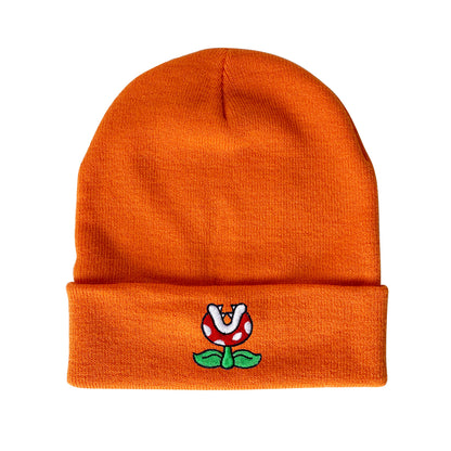 Piranha Plant Embroidered Beanie Halloween Beanie Winter Beanie