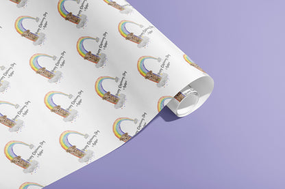 Personalised Wrapping Paper, Birthday, Gift Wrap, Customised, New Born, New Baby, Baby Shower, Celebration, Rainbow, Paper, Festive, Eco