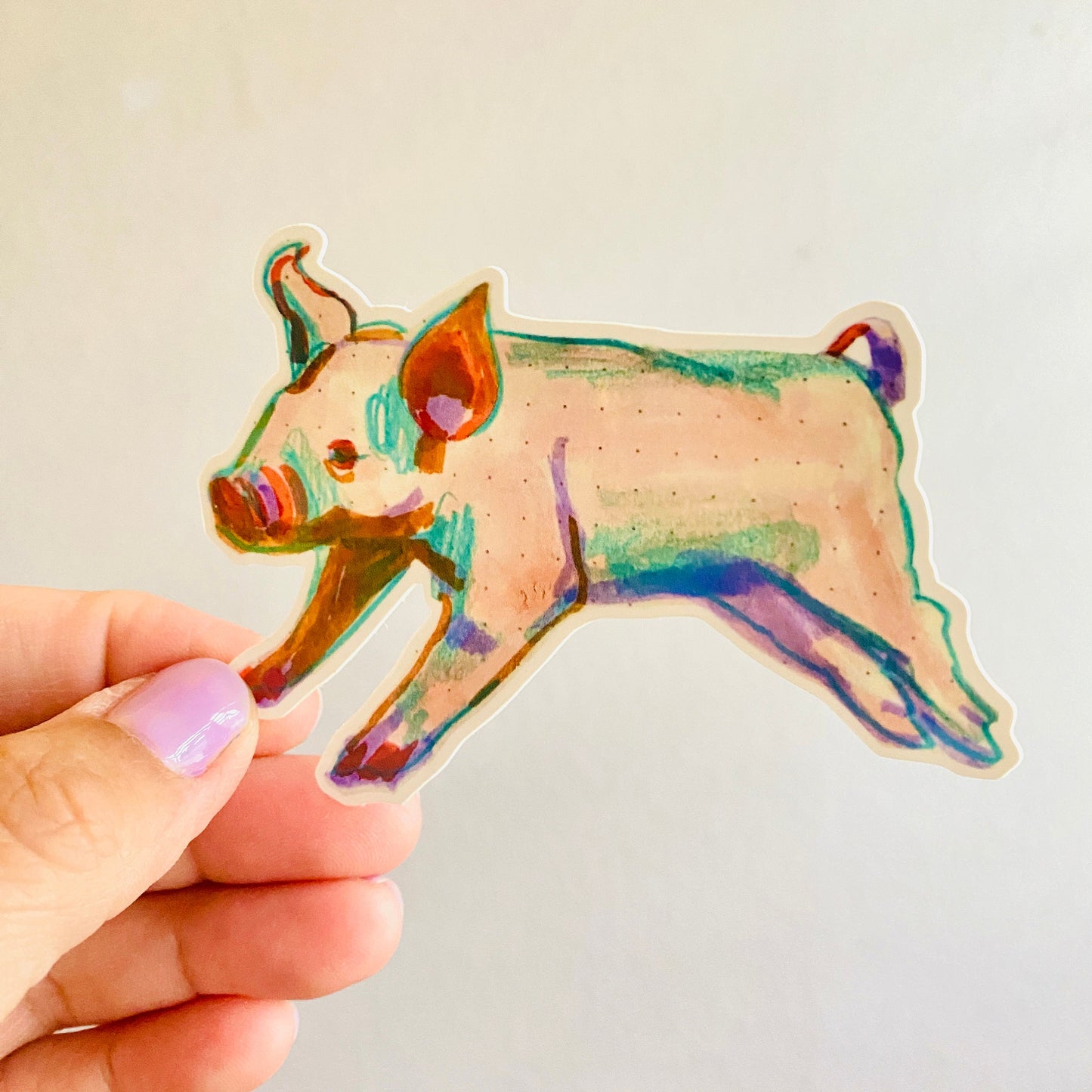 Little Piggy Pig | 3.5" Sticker Decal | Waterproof Weatherproof | Animals Pigs Piglet