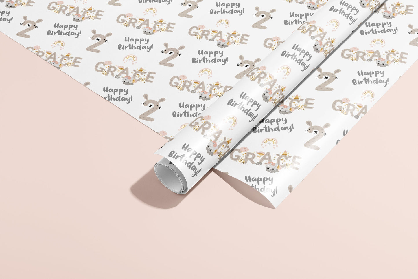 Personalised Wrapping Paper, Birthday, Names, Gift Wrap, Unicorn, Girls, Customised, Your name, Party, Baby, Children, Gifts, Presents, Ages