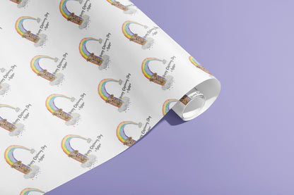 Personalised Wrapping Paper, Birthday, Gift Wrap, Customised, New Born, New Baby, Baby Shower, Celebration, Rainbow, Paper, Festive, Eco