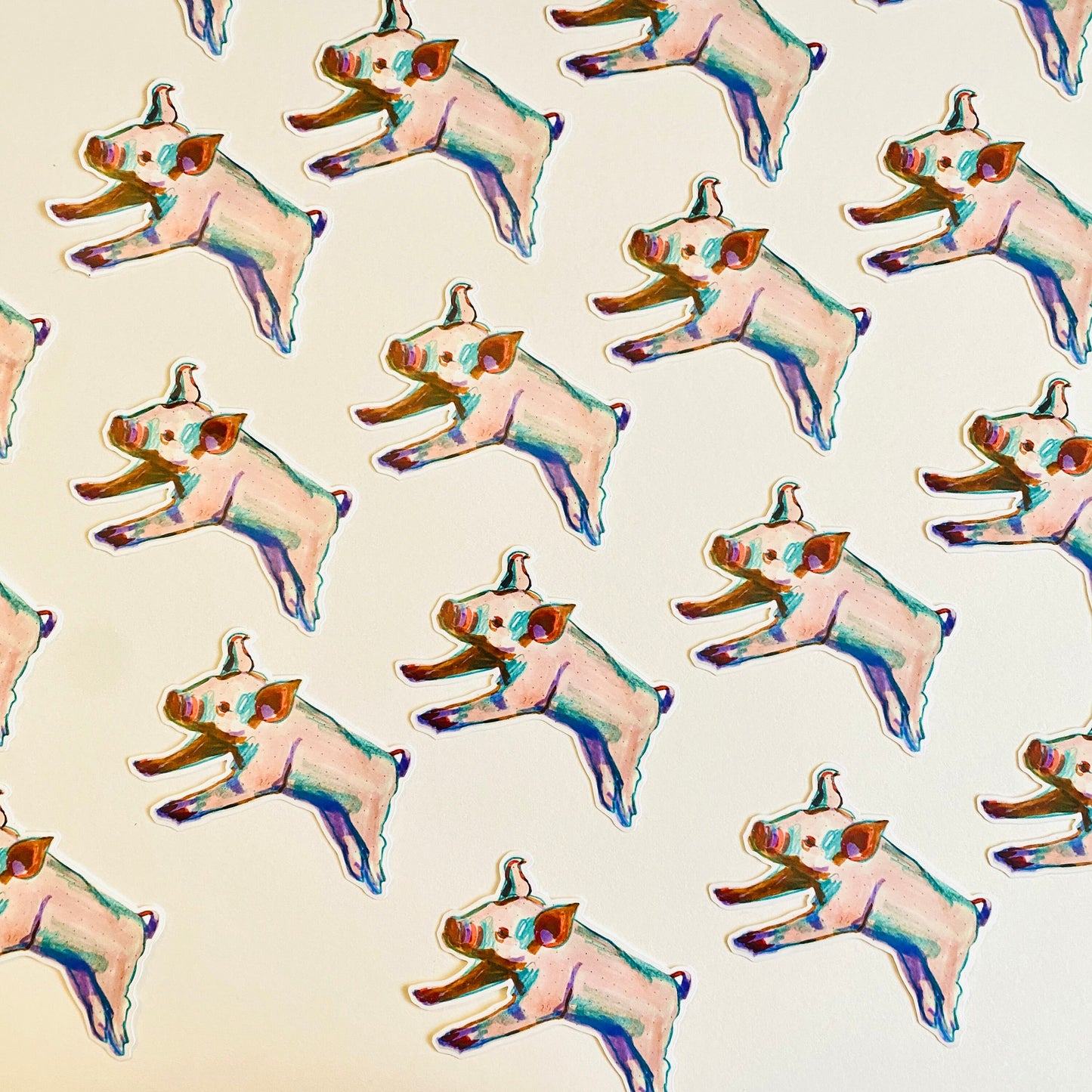 Little Piggy Pig | 3.5" Sticker Decal | Waterproof Weatherproof | Animals Pigs Piglet