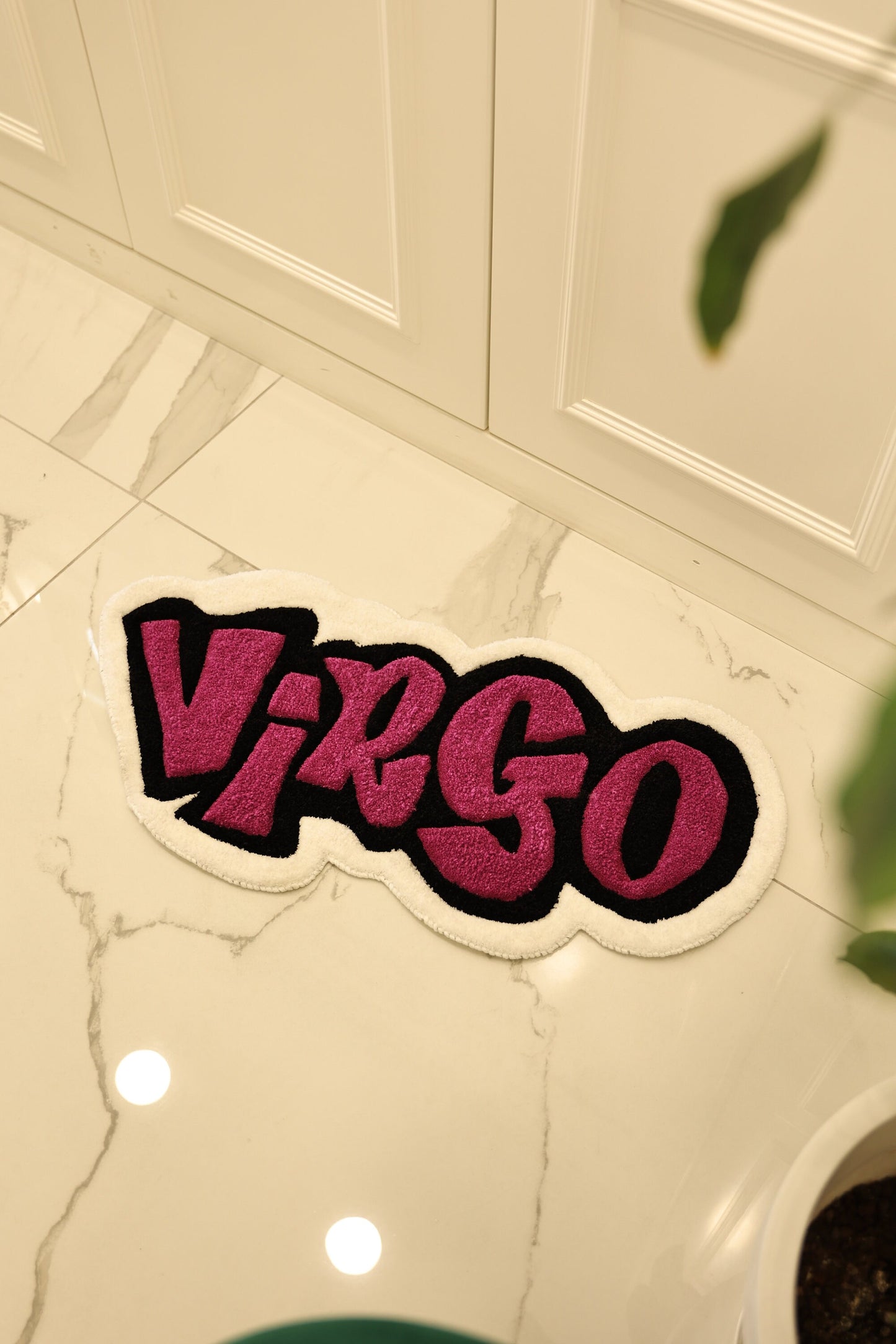 Customizable Virgo Zodiac Hand Tufted Rug, Horoscope Celestial Word, Astrology Gift