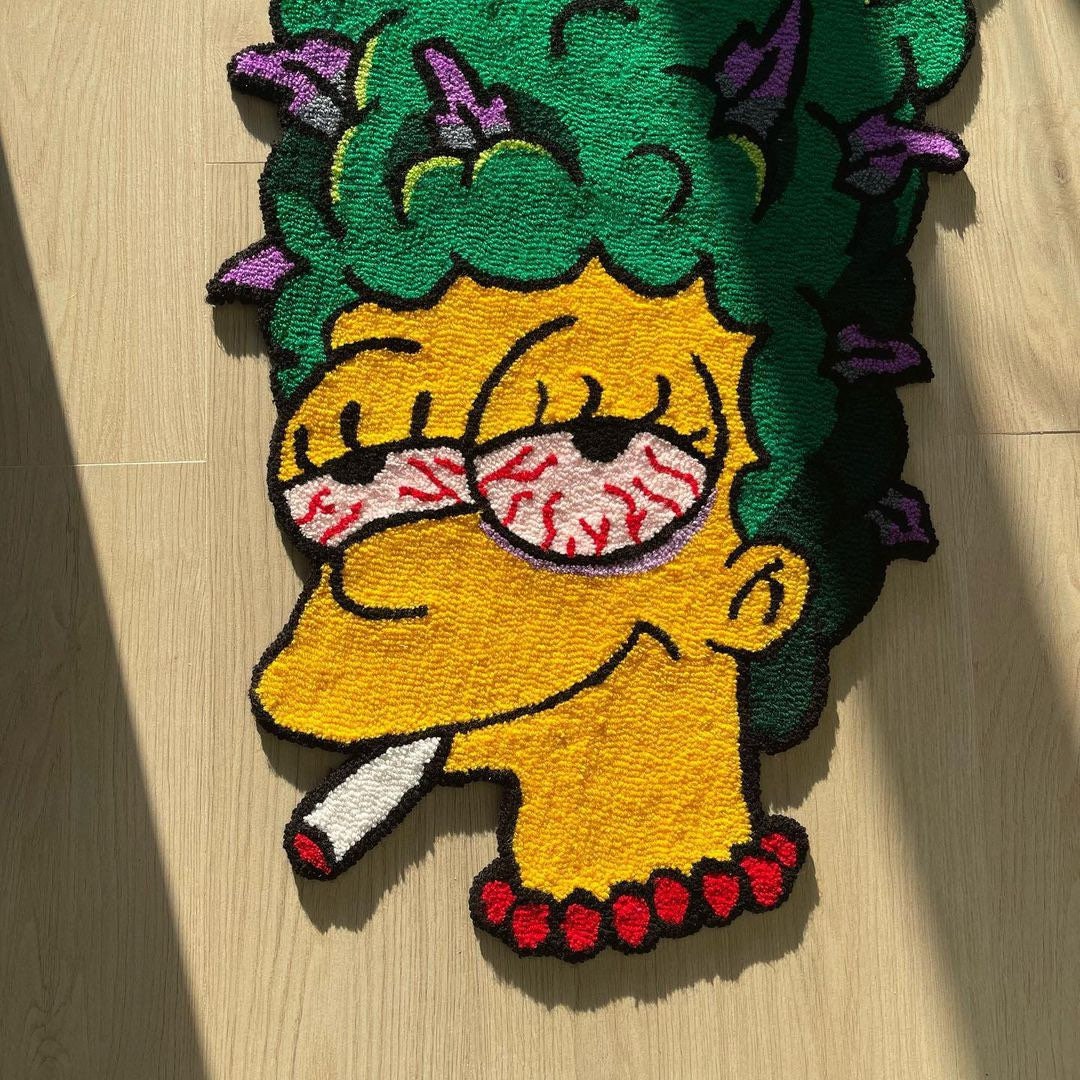 Marge Tufted Rug: Cartoon Inspired Handmade Carpet