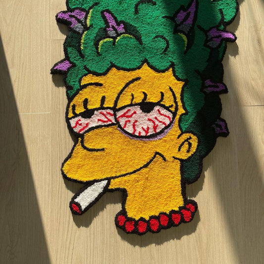 Marge Tufted Rug: Cartoon Inspired Handmade Carpet