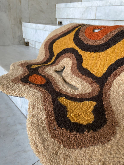 Abstract Shape Rug, Ready to ship! Modern Rug, Pastel Rug, Bedroom Rug, Aesthetic Rug, Cute Rug, Living room floor mat, Custom Tufted Rug