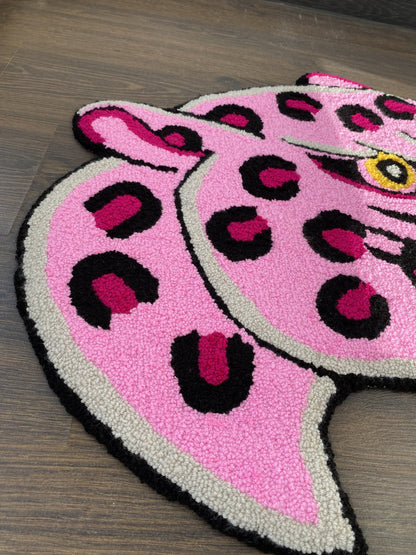 Pink Panther Tufted Rug, Pink Panther Area Rug, Living room floor mat, Personalized Tufted Rug, Bedroom Rug, Tibetian tiger rug