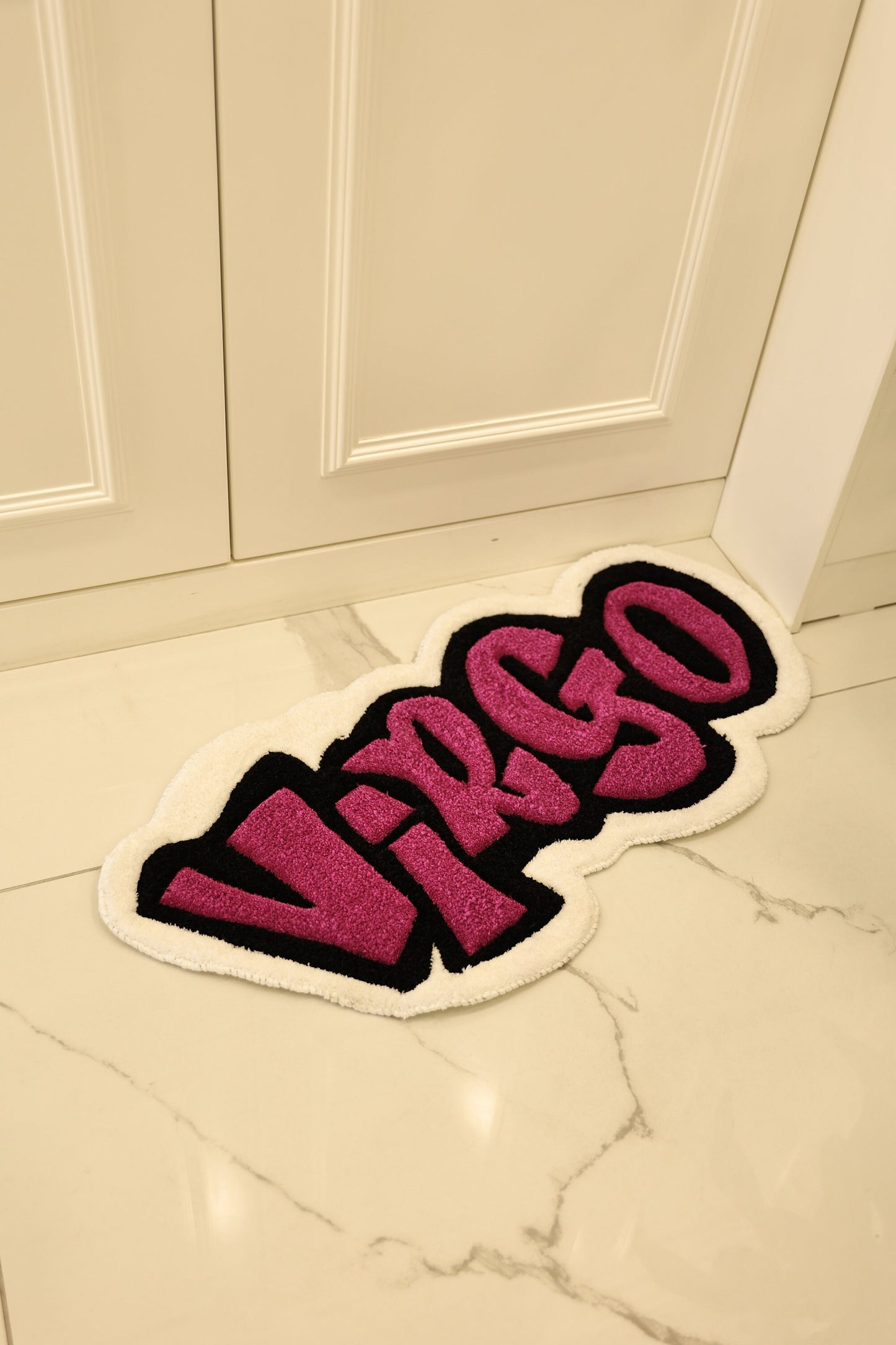 Customizable Virgo Zodiac Hand Tufted Rug, Horoscope Celestial Word, Astrology Gift