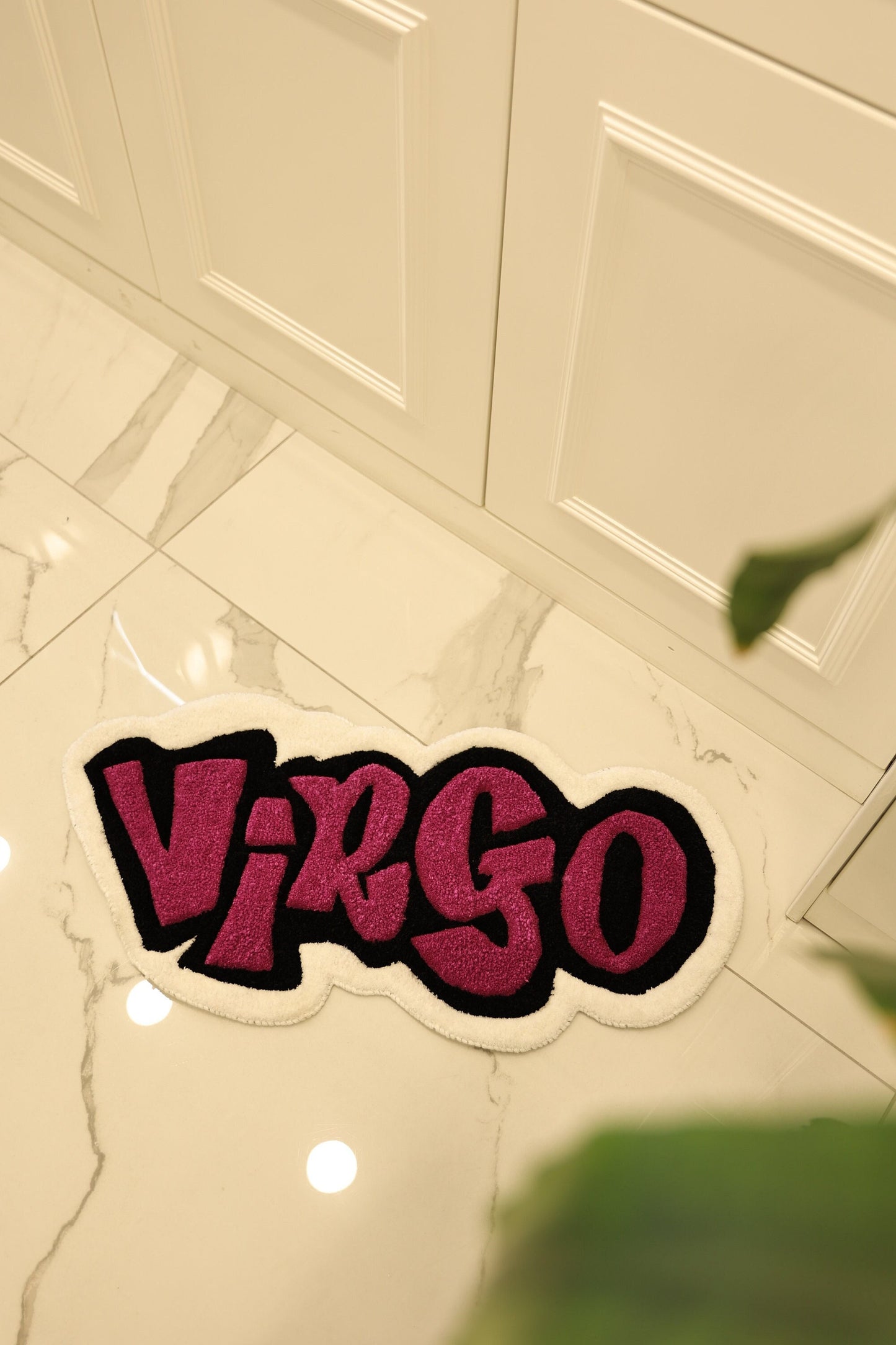 Customizable Virgo Zodiac Hand Tufted Rug, Horoscope Celestial Word, Astrology Gift