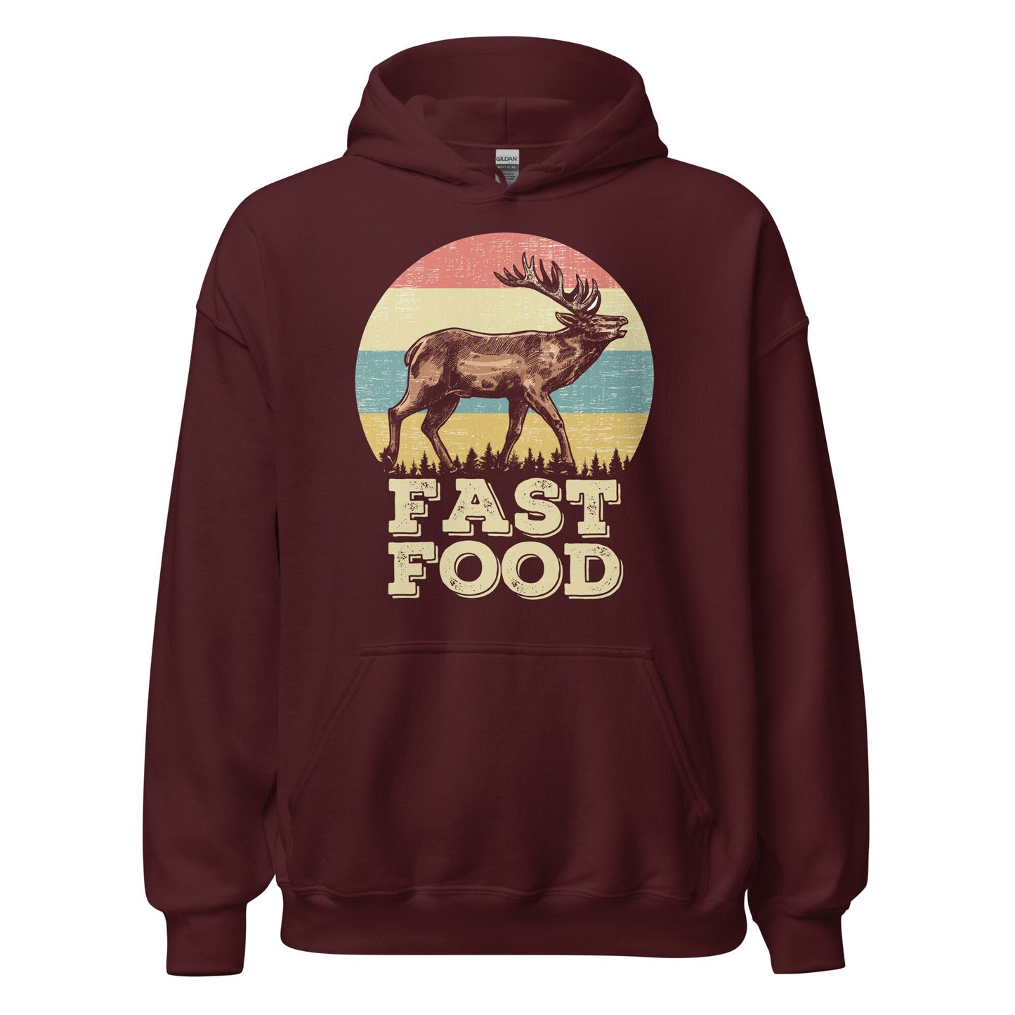 Hunting hoodie, Fast food hunting, hunting gifts for men, gifts for hunters, deer hunting hoodie