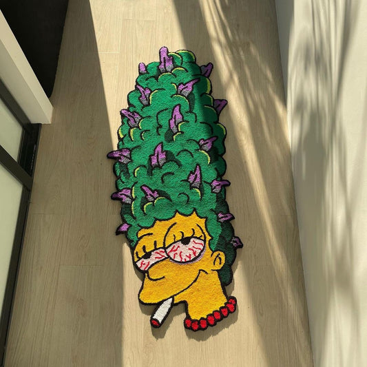 Marge Tufted Rug: Cartoon Inspired Handmade Carpet