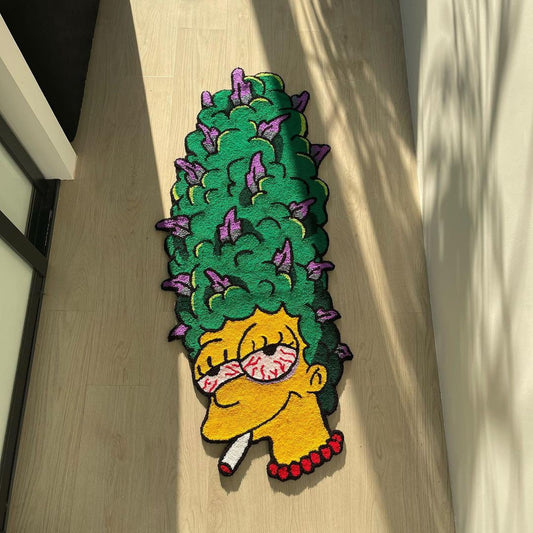 Marge Tufted Rug: Cartoon Inspired Handmade Carpet