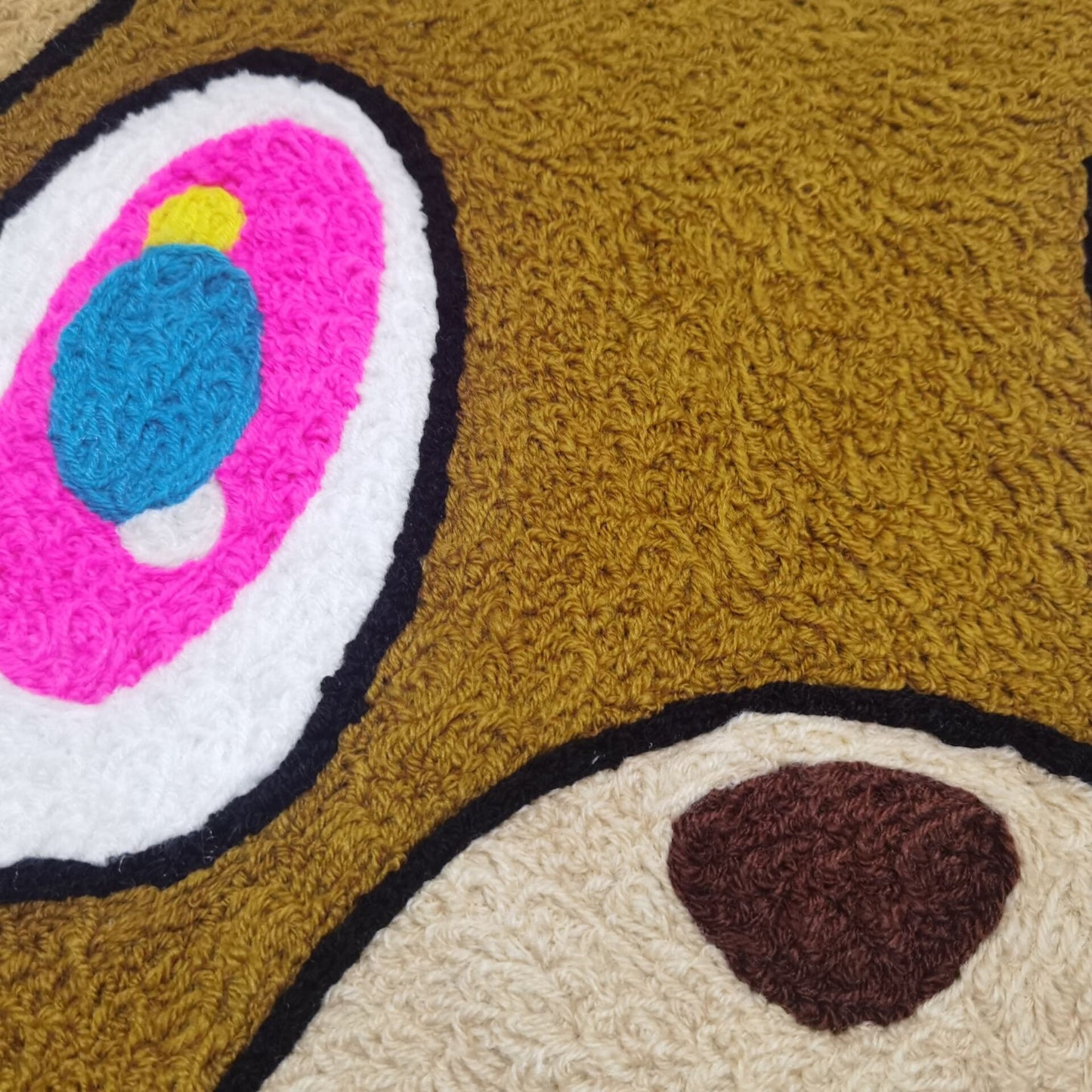 Kanye West Dropout Bear Rug,Knitting Handmade Non-slip Area Rug Home Decor