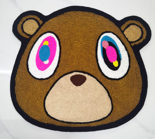 Kanye West Dropout Bear Rug,Knitting Handmade Non-slip Area Rug Home Decor