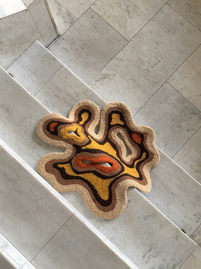 Abstract Shape Rug, Ready to ship! Modern Rug, Pastel Rug, Bedroom Rug, Aesthetic Rug, Cute Rug, Living room floor mat, Custom Tufted Rug