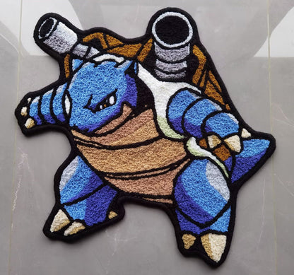 Blastoise Rug,Knitting Handmade Non-slip Area Rug Home Decor Turtok Tortank