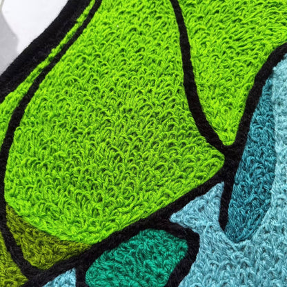 Bulbasaur Rug,Knitting Handmade Non-slip Area Rug Home Decor