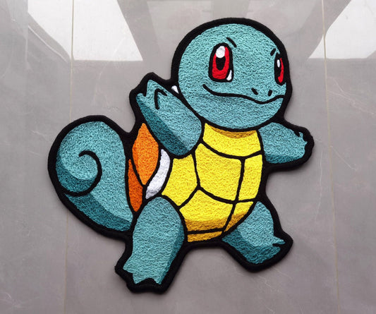 Squirtle Rug,Knitting Handmade Non-slip Area Rug Home Decor
