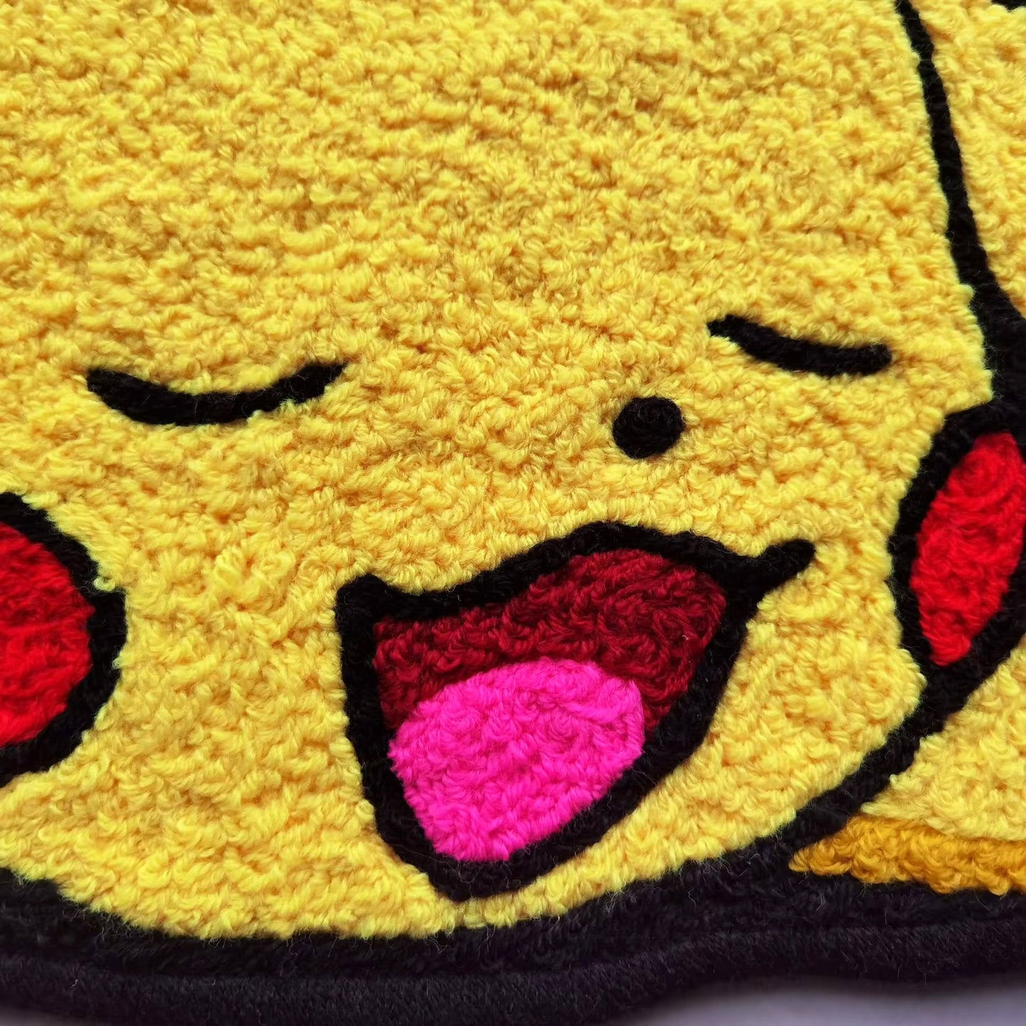 Pikachu Rug,Knitting Handmade Non-slip Area Rug Home Decor