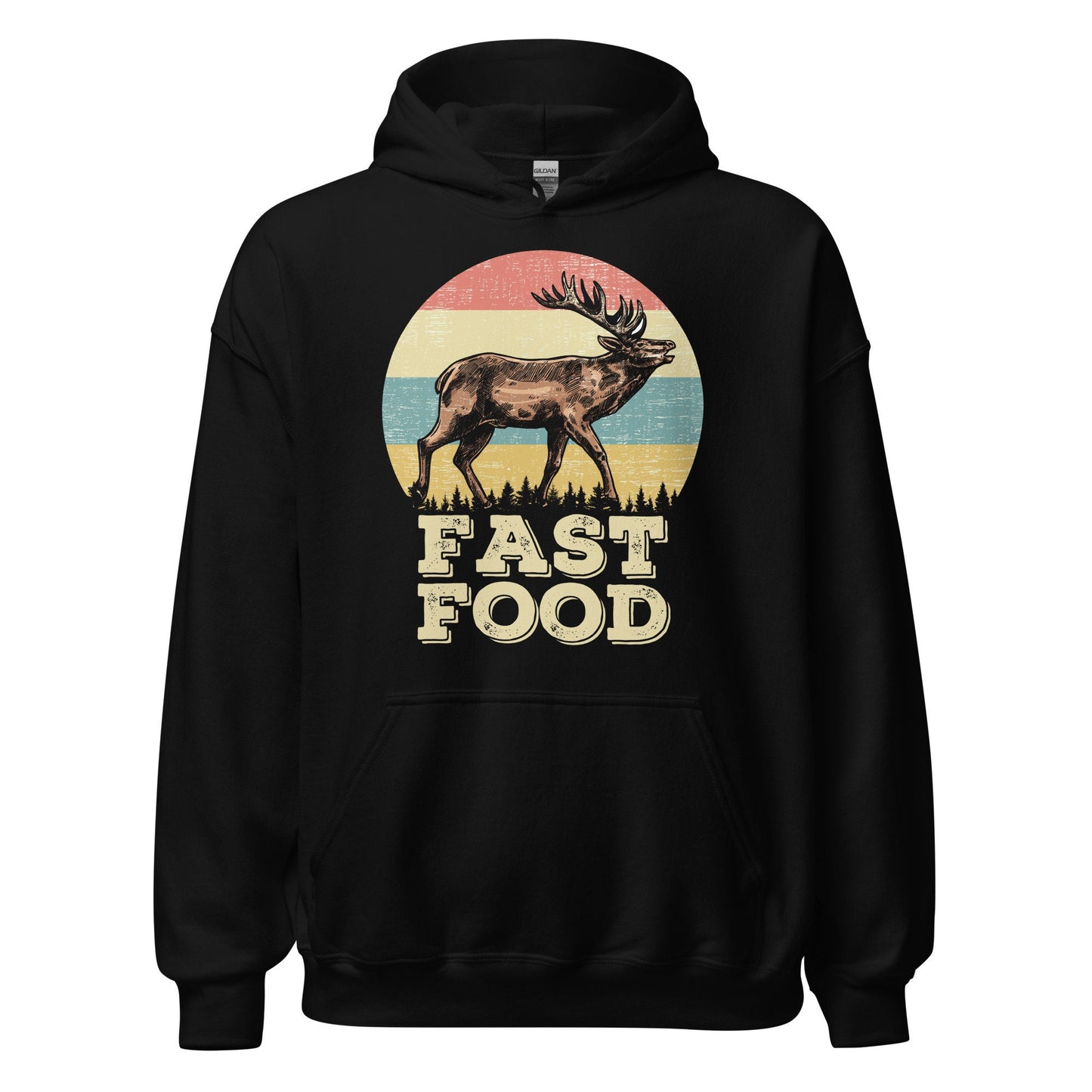 Hunting hoodie, Fast food hunting, hunting gifts for men, gifts for hunters, deer hunting hoodie