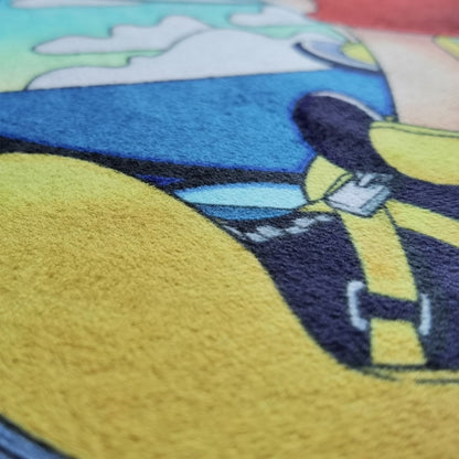 Pikachu Rug, Japanese Anime Eevee Vaporeon Espeon Sylveon Leafeon Umbreon Handmade Non-slip Area Rug Home Decor Mat