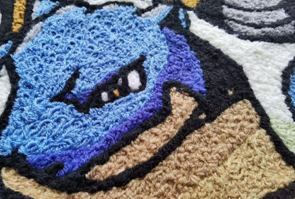 Blastoise Rug,Knitting Handmade Non-slip Area Rug Home Decor Turtok Tortank