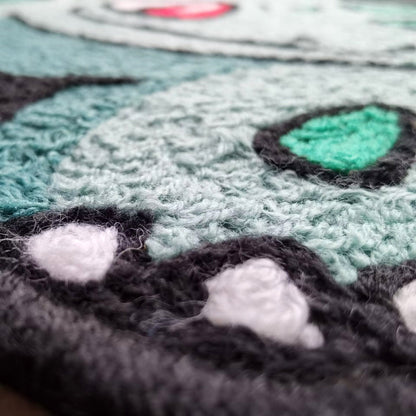 Bulbasaur Rug,Knitting Handmade Non-slip Area Rug Home Decor