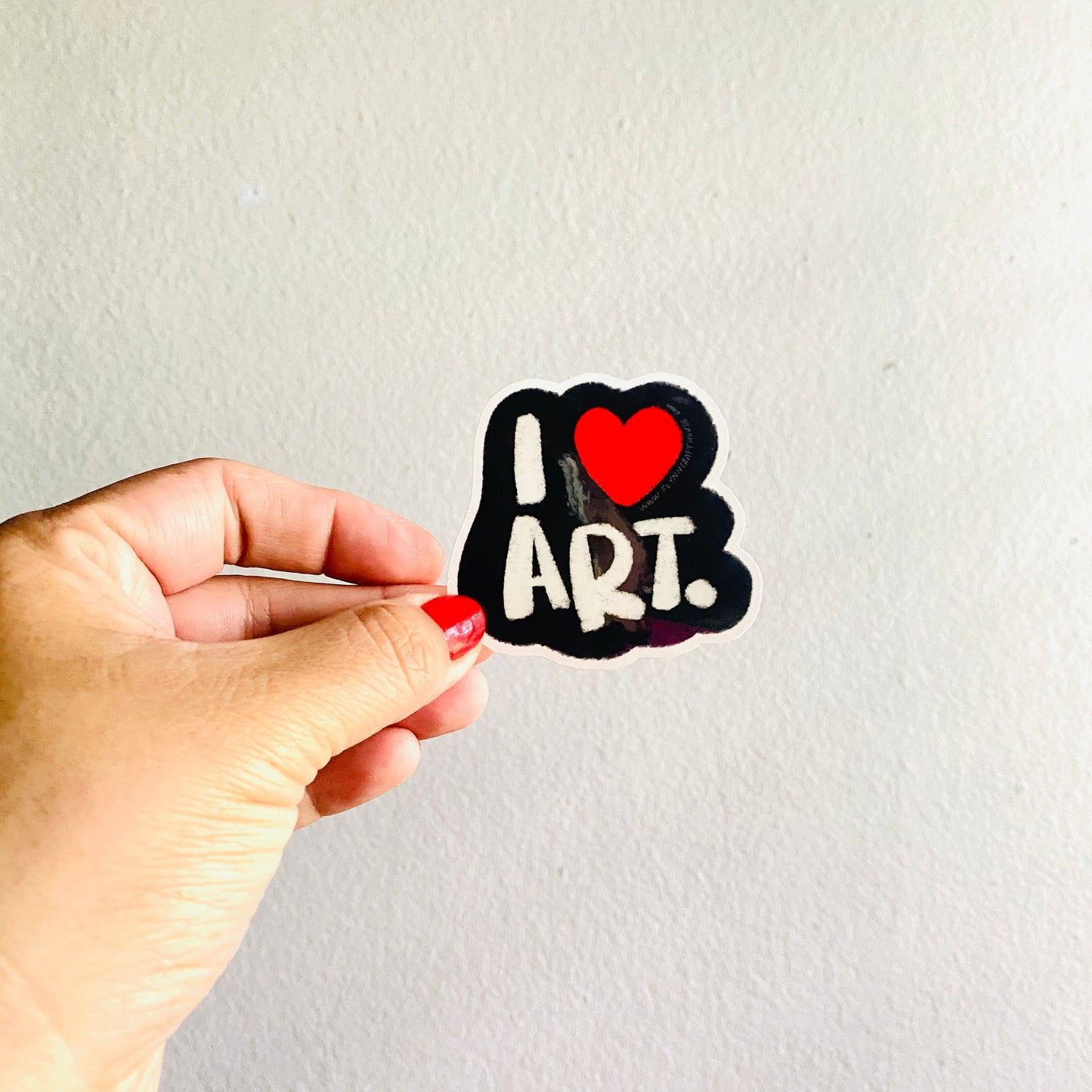 I Love Art | 3" Sticker Decal | Weatherproof | Artist Sketchbook Sticker
