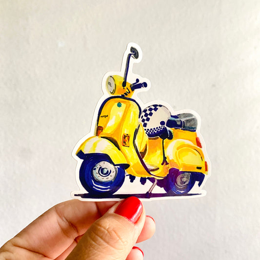Vespa Scooter | 4" Sticker Decal | Weatherproof | Italian Scooter European