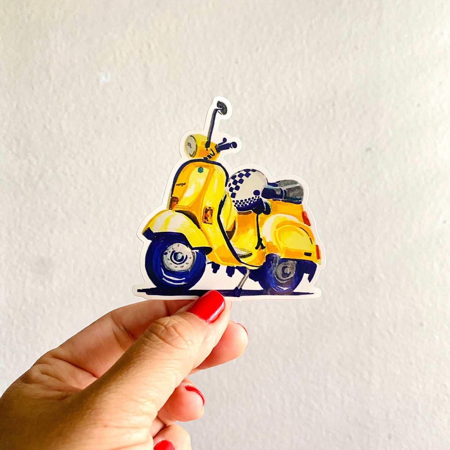 Vespa Scooter | 4" Sticker Decal | Weatherproof | Italian Scooter European