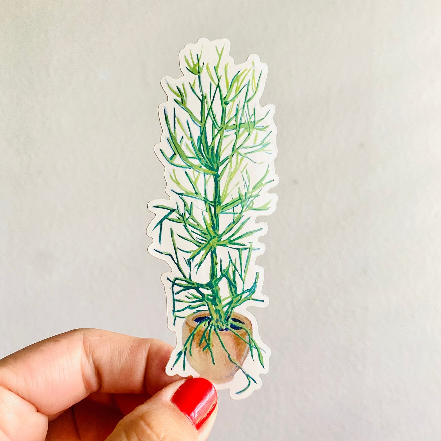 Pencil Cactus in a Pot | 4" Sticker Decal | Waterproof  Weatherproof | Nopal Cactus Latinx