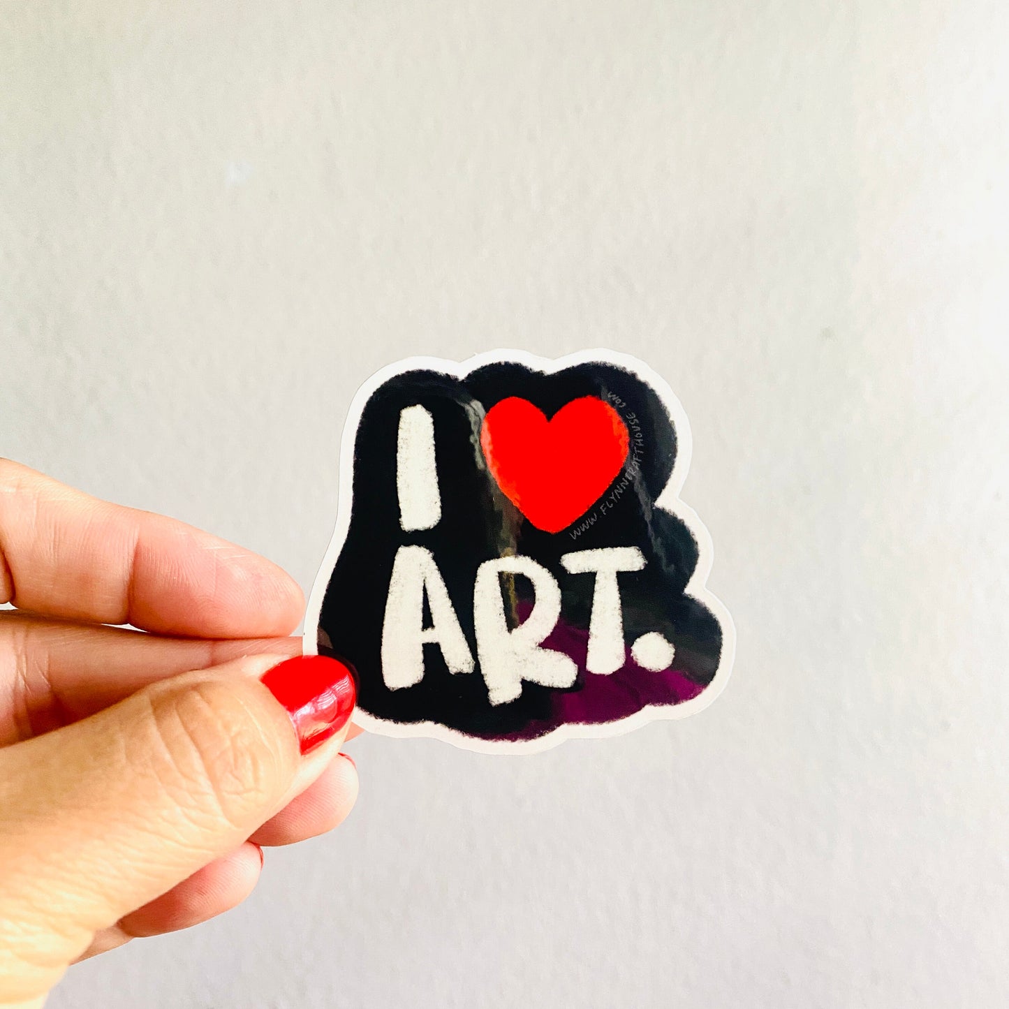 I Love Art | 3" Sticker Decal | Weatherproof | Artist Sketchbook Sticker