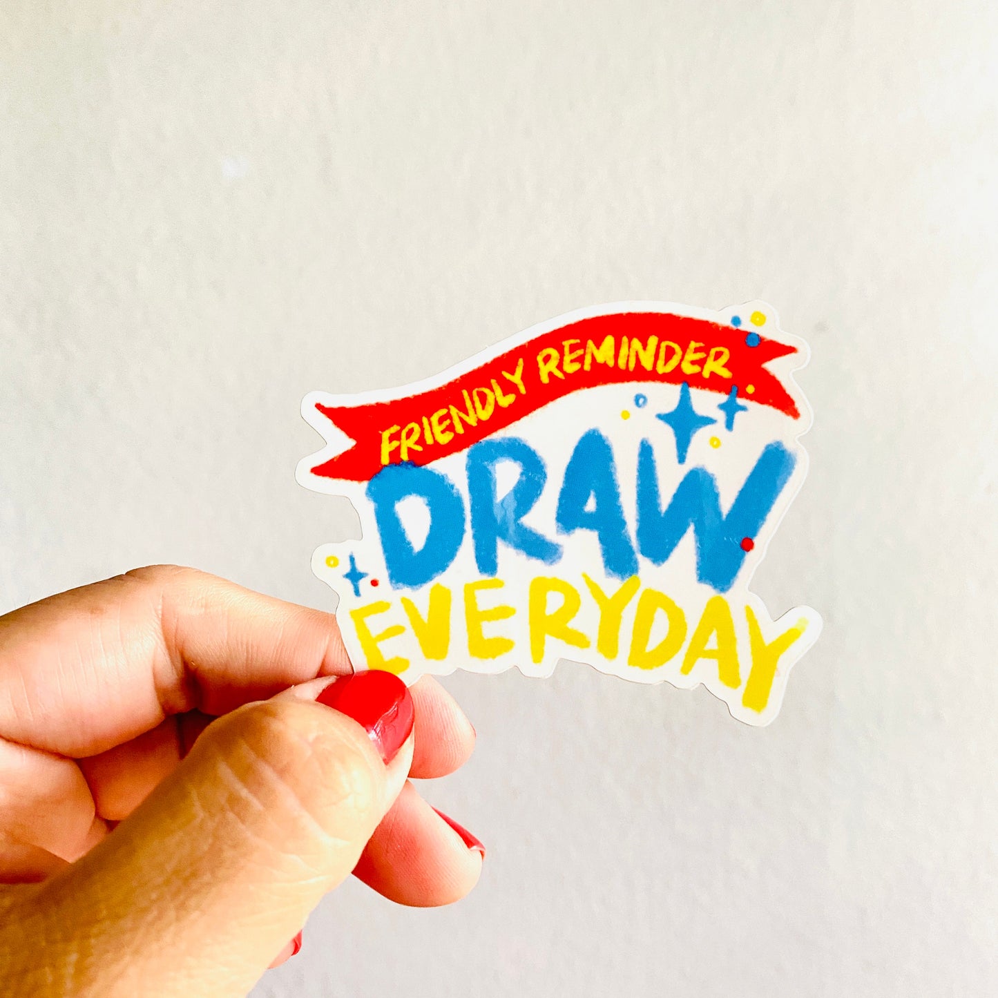 Draw Everyday | 3" Sticker Decal | Weatherproof | Affirmations Daily Art Practice
