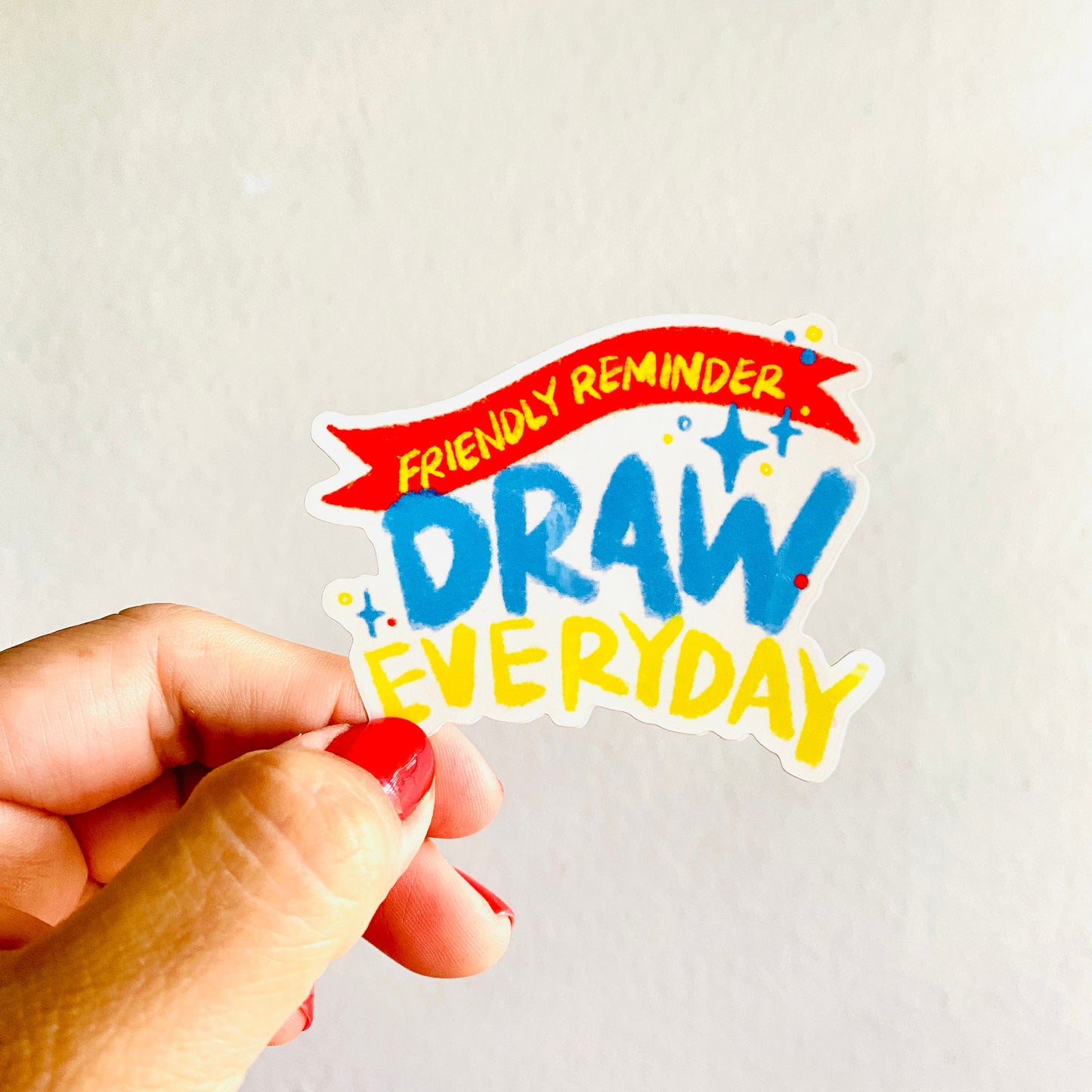 Draw Everyday | 3" Sticker Decal | Weatherproof | Affirmations Daily Art Practice