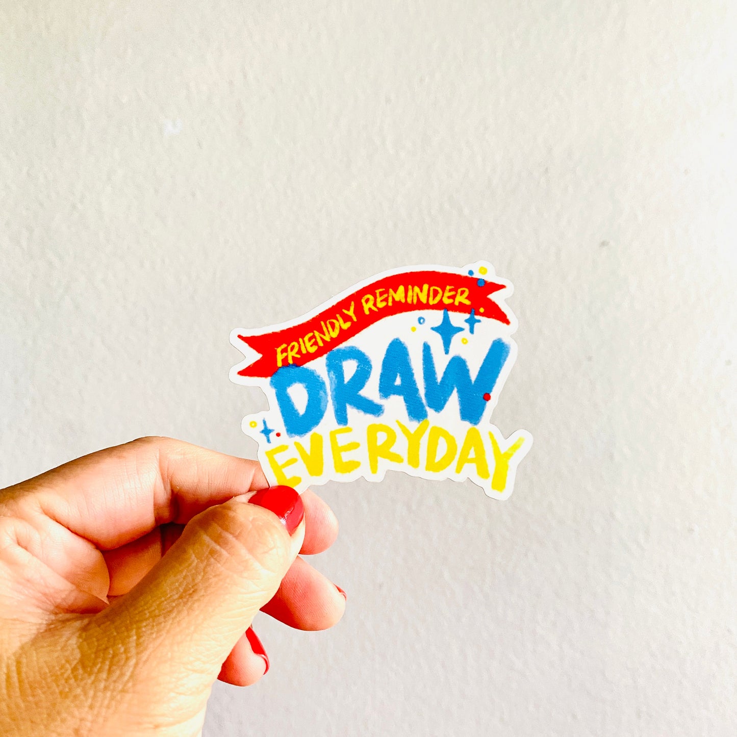 Draw Everyday | 3" Sticker Decal | Weatherproof | Affirmations Daily Art Practice